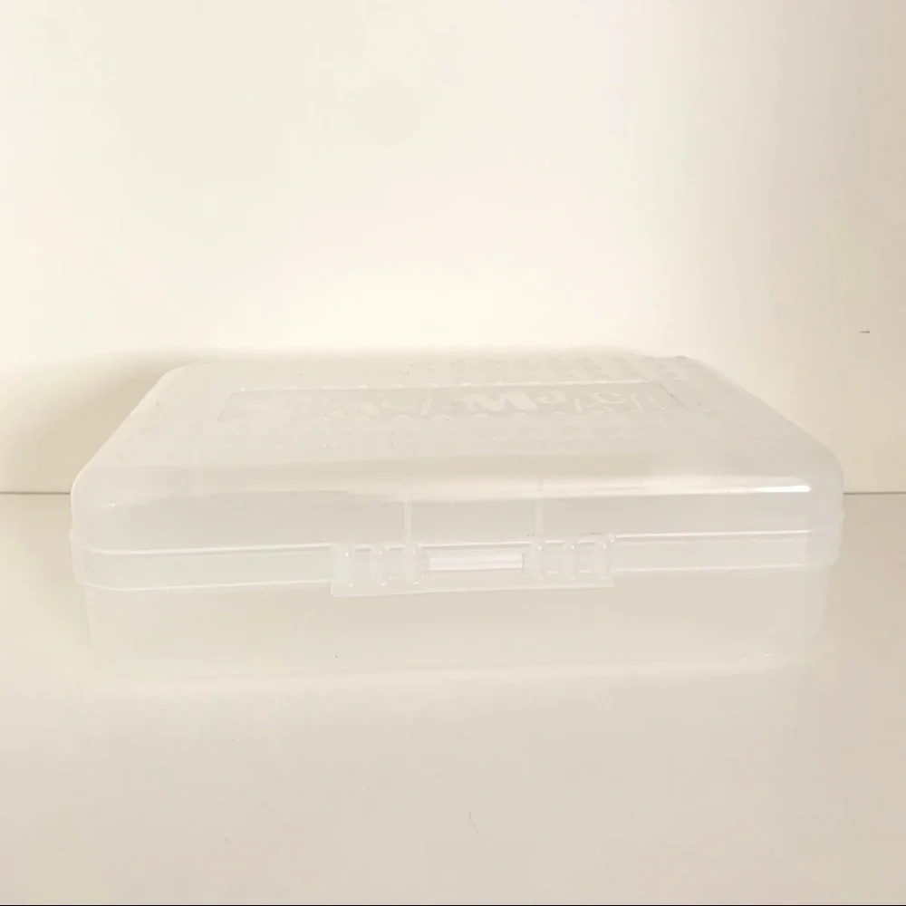 Vintage clear spacemaker stationary pencil case